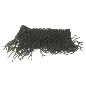 Charcoal gray chenille scarf